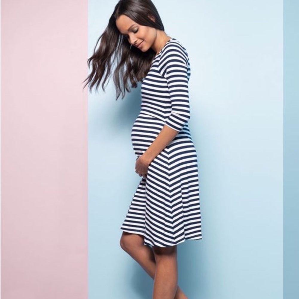 GUC Striped Maternity/Nursing dress - size 8